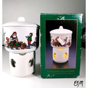 1993 Potpourri Press Woodland Elves 3 Piece Ceramic Room Scenter